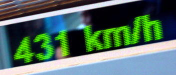 Top Maglev Speed: 431 kph