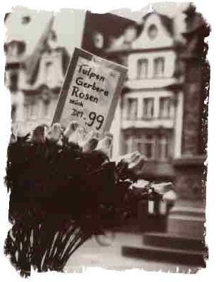 Mainz, Germany - Market with Roses 