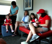 Pre Baseball Game Prep Time (Gabby, Linda, Debra, Sophie, and Jessica)