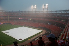 Rain Filled Busch Stadium